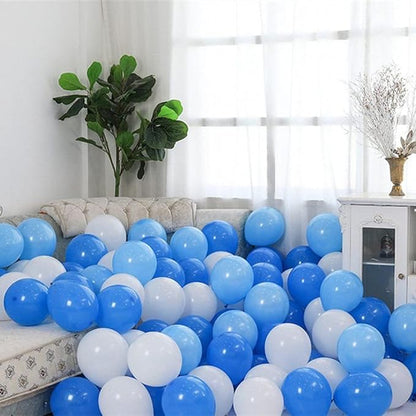 300 Pack Blue and White Balloons 5 Inch Mini Blue Light Blue White Latex Small - Image 3