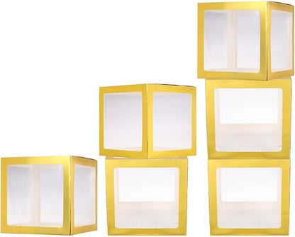 uxcell 6 Pcs Party Balloon Boxes, Transparent Balloon Boxes by uxcell