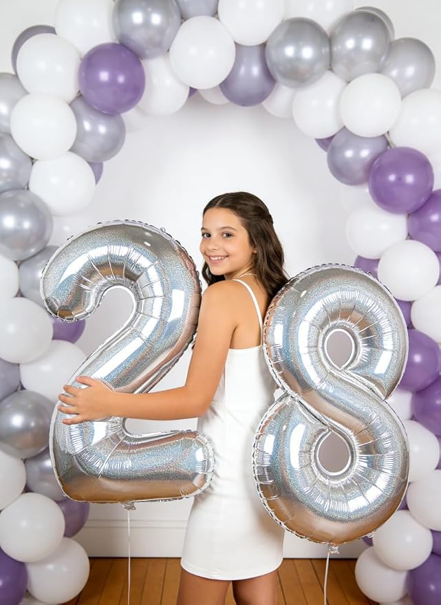 Laser Silver 6 Balloon - Image 3