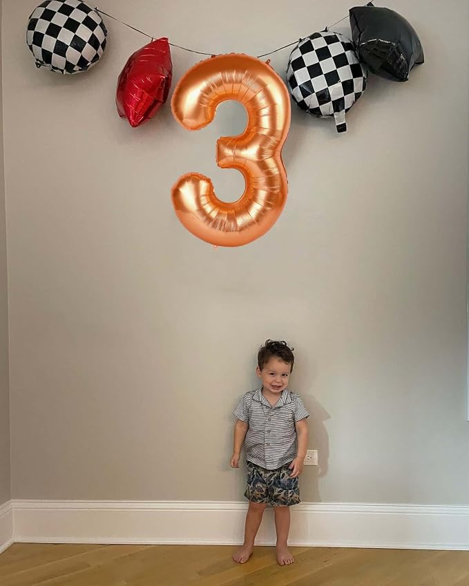 Orange Number 7 Balloon 40 Inch, 7th Birthday Party Decorations Men Women | - Image 4