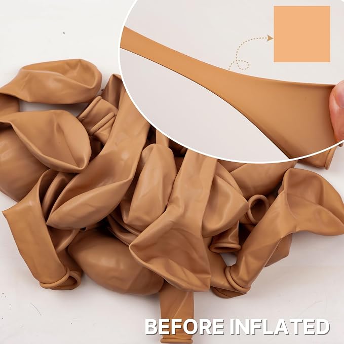 PartyWoo Nude Balloons 127pcs Apricot Fall Color 36 18 12 10 5 Inch | 36 18 12 - Image 2