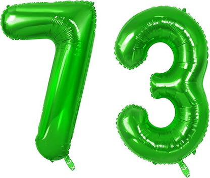 Number 73 Balloons for 73rd Birthday Party Decorations, 0-100 Large No.73 by Joycard
