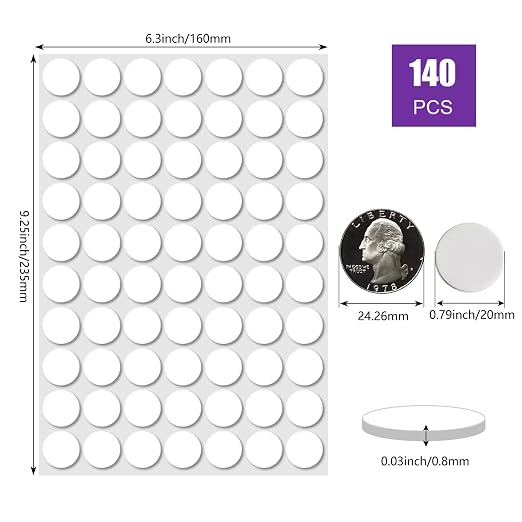 Double Sided Sticky Dot, Sticky Tack Poster Stickers Round Putty Clear Stickers - Image 2