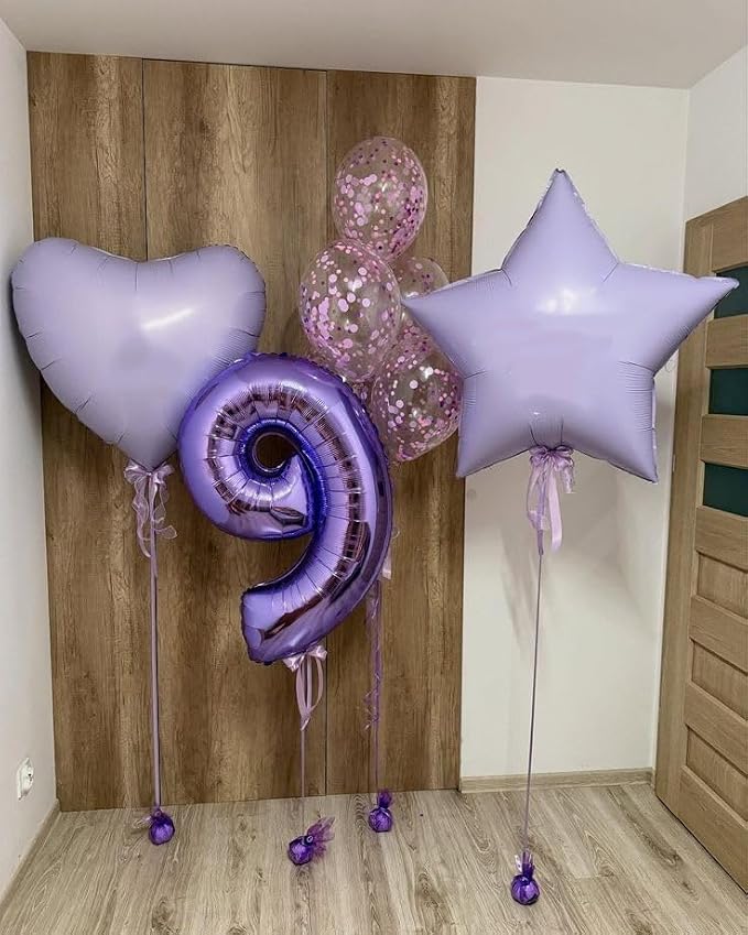 Number 3 Balloon 40 Inch Balloons Purple Birthday Decorations - Image 4