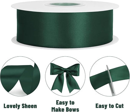 KINGLAKE Hunter Green Satin Ribbon - Image 3