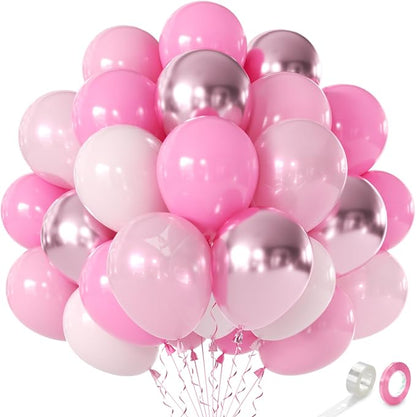 Pink Balloon Set, 12 Inch | Latex Balloons by Unknown