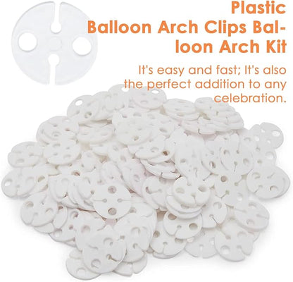 AKOAK 100 Pcs Balloon Clips for Sealing, Plastic Round Balloon Tie Tool - Image 2