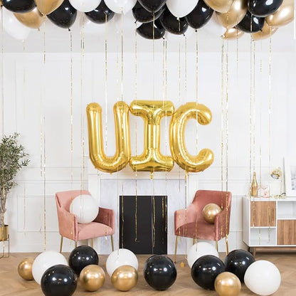 Gold Letter Balloons 40 Inch Large Letter U Balloon Aluminum | Foil Mylar Big - Image 3