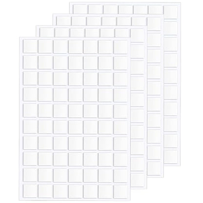 JANYUN 280 Pcs Sticky Dots, Square 20 mm Putty Clear Double Sided Tape | Glue by JANYUN