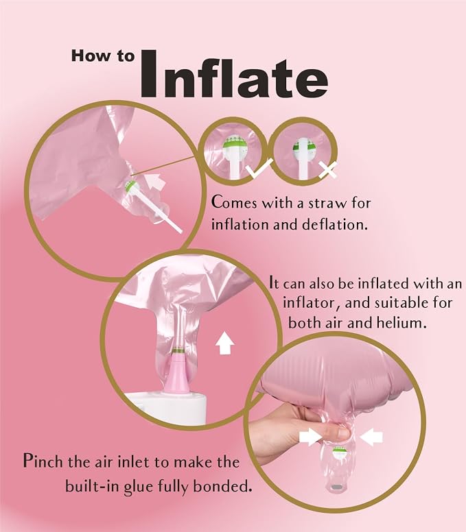 SUWEN 40 Inch Pink Large 13 Number Balloons Big Foil Helium Number Balloons 0-9 - Image 6