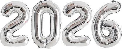2026 Foil Number Balloons for 2026 New Year Eve Festival Party Supplies by GOER