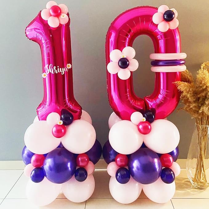 2 Balloon Number Hot Pink 2 Birthday Balloon 40 inch Foil Mylar Large 2 Balloon - Image 3
