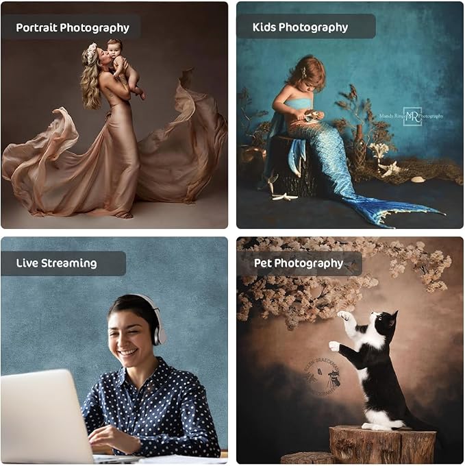 Kate 8x8ft Blue Abstract Photography Backdrop Old Master Blue Portrait - Image 6
