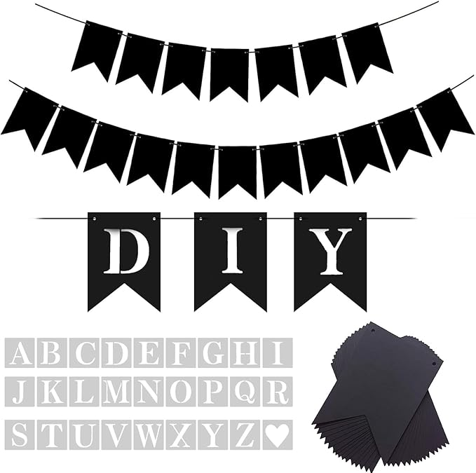 DIY Black Custom Banner Kit, Funny Customize Your Party Banner Signs, Custom by YUNSHANGMO