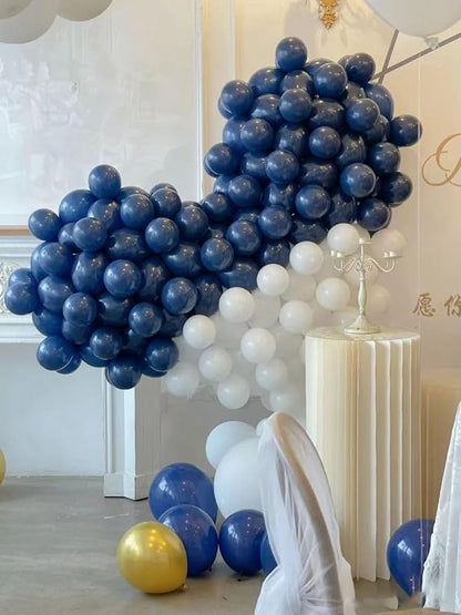 DECGOL Navy Blue Balloons 100pcs Dark Blue Latex Party Balloons Different Sizes - Image 5