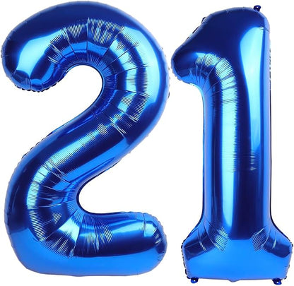 Navy Blue 21 Balloon by IWERP