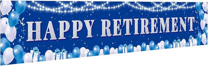 Large Happy Retirement Yard Sign Banner by ANATANOWOR