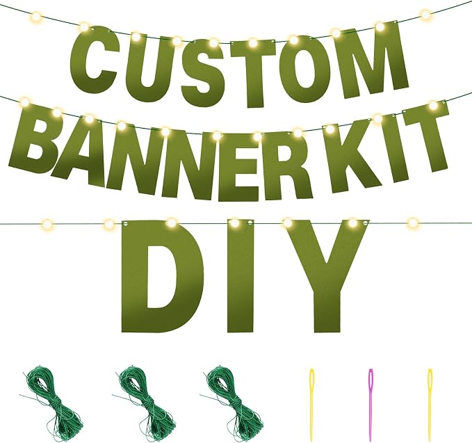 TaoBary 112 Pcs DIY Letter Kit Glitter Customizable Banner Letters Include 107 - Image 3