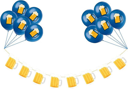 Beer Birthday Banner for Beer Party and Birthday Wedding Party Supplies by OSAMUHA