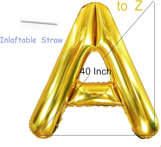 40 Inch Letter Foil Balloons Gold - Image 7