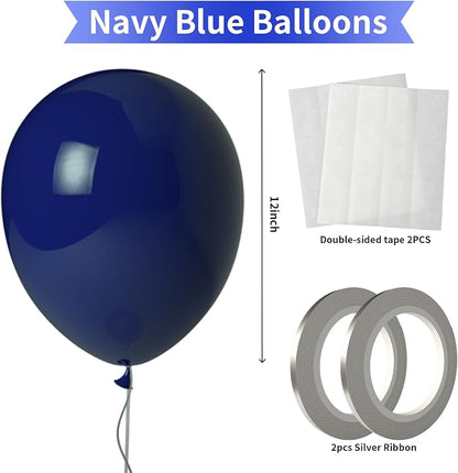 Navy Blue Balloons 100 Pack 12 Inch Dark Blue Thick Latex Party Balloons - Image 2