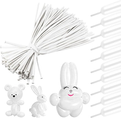 260 Balloons 100 PCS White by YXYL
