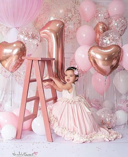 1 Balloon Numbers Birthday Decorations, 40In Rose Gold Balloons - Image 4
