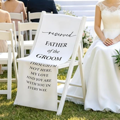 Reserved Father of the Groom Memorial Wedding Chair Sign Banner - Image 6