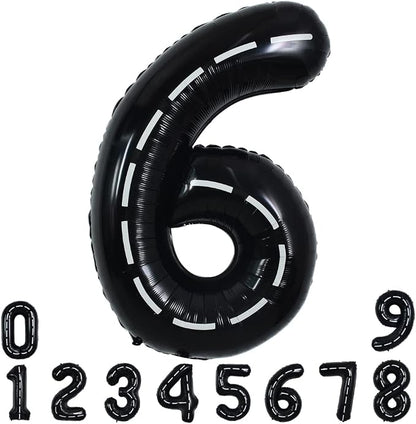 TONIFUL Race Car Black Balloons Car Birthday Party Supplies, 40 Inch Giant by TONIFUL