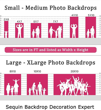 ShinyBeauty 4FTx8FT Black Sequin Backdrop, Sequin Photo Booth Backdrop - Image 6