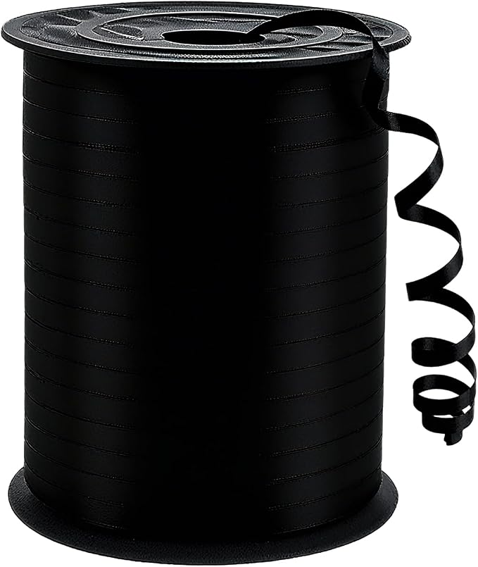 Black Curling Ribbon, 500 Yard Premium Black Curling Ribbons, Balloon String by Unknown