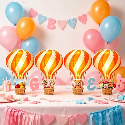Palmhill 8 Sets 11.8" Hot Air Balloon Decorations Lanterns - Image 7