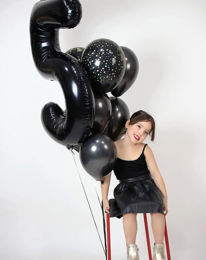 20 Balloon - Black Birthday Number Balloons, 40 Inch Decorations Men Women | - Image 4