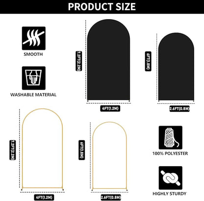 2 Pack Arch Backdrop Stand and Cover Set, Balloon Arch Stand | Metal Background - Image 4