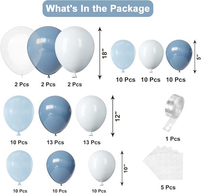 Dusty Blue Balloon Arch Kit, Anniversary, Wedding Decoration - Image 2