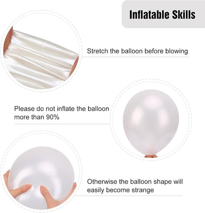 RUBFAC Pearl White Balloons 65pcs, 12 Inch Party Balloon - Image 4