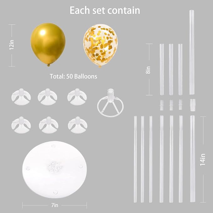 6 Set Balloon Stand Kit for Table Centerpieces - Image 6