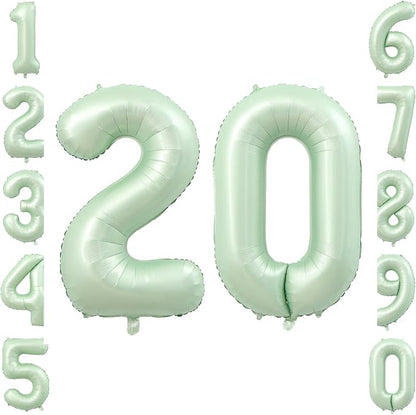 Olive Green Number 20 Balloon 40 Inch, Sign by Unknown