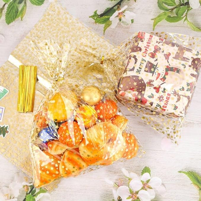 COQOFA Clear Cellophane Treat Bags - Image 4