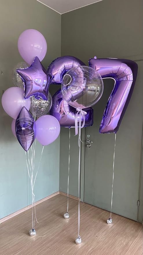 Number Balloons 27 Balloon 40 inch Purple - Image 2