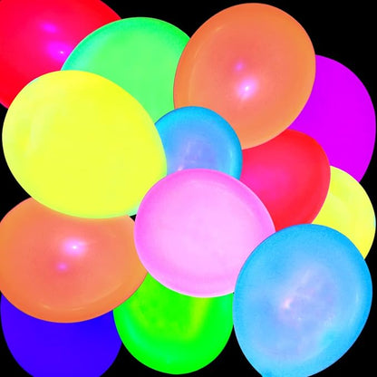 210 Pack UV Colored Neon Balloons glow in the dark balloons Neon Party - Image 5