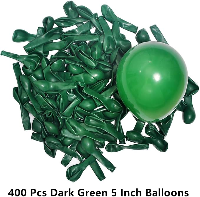 400 Pack Green Balloons 5 Inch Dark Green Latex Mini Small Balloon - Image 2