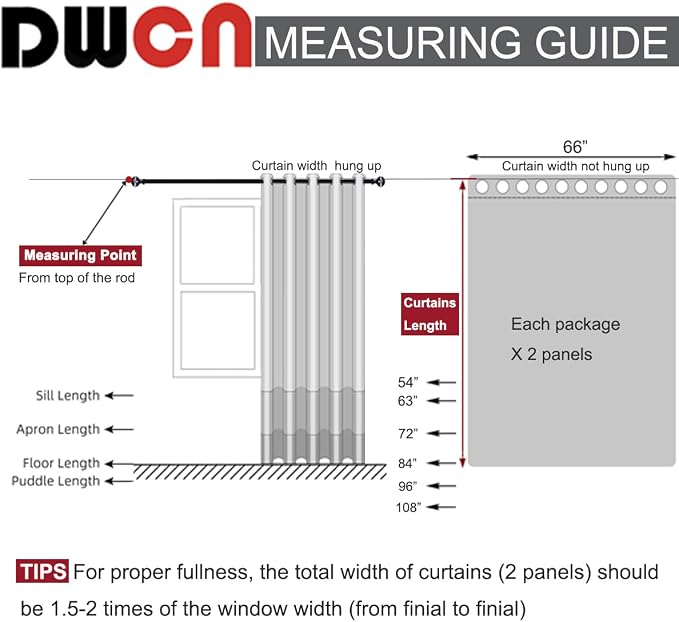 DWCN Extra Wide Ombre Blackout Curtains - Image 7