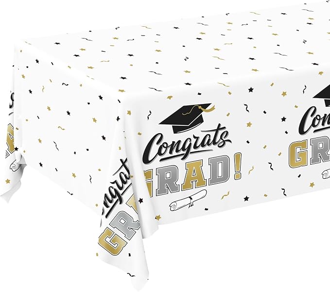 Graduation Decorations, Gongrats Grad Tablecover - Image 5