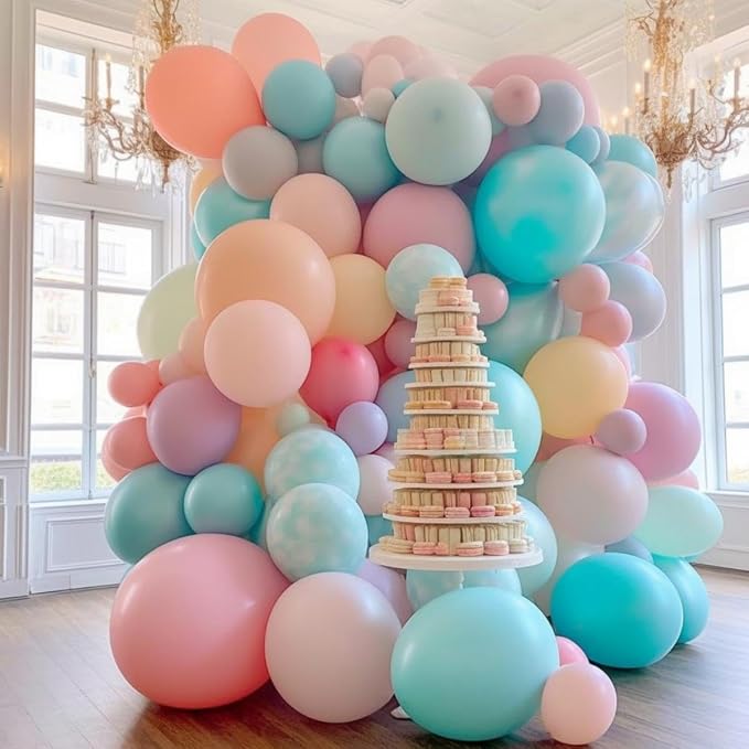 100 Pack 18 inch Pastel Balloons 10 Kinds Colors Colorful Party Balloon Bulk - Image 5