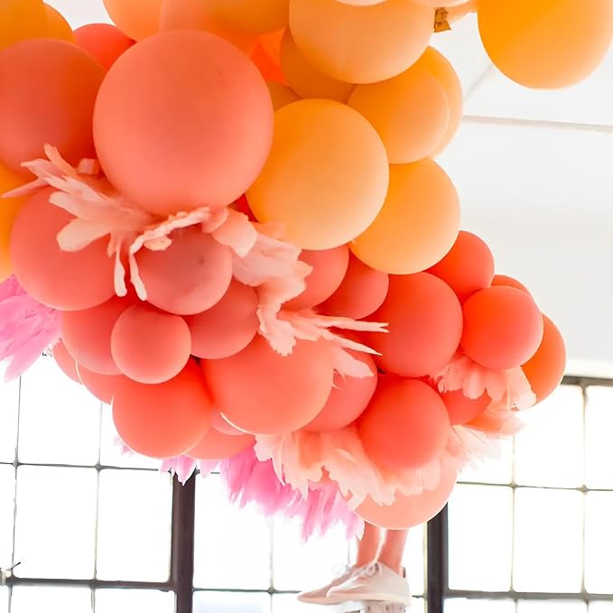 Voircoloria 110pcs Orange Latex Party Balloons, 12inch | - Image 5