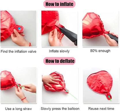 4 Pcs One Balloon Set 40 Inch ONE Letter Balloon and 1 Number Balloon Big Rose - Image 5