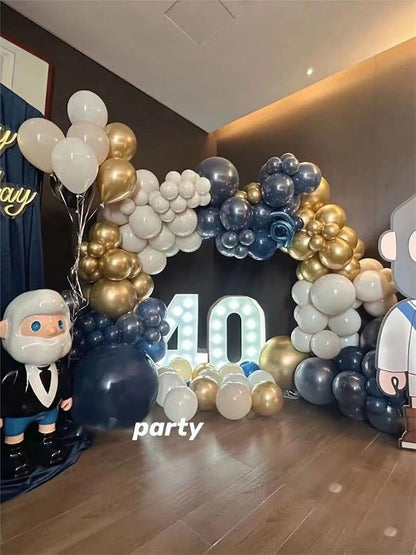 DECGOL Navy Blue Balloons 100pcs Dark Blue Latex Party Balloons Different Sizes - Image 7