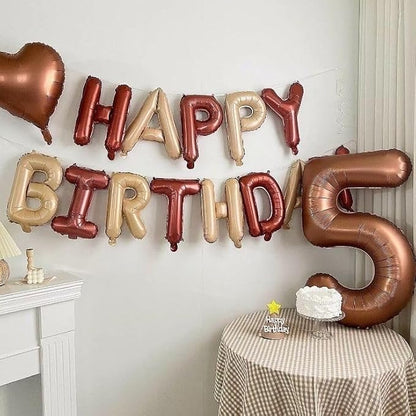 Number Balloons 40 Inch Coffee 7 Balloon - Image 4