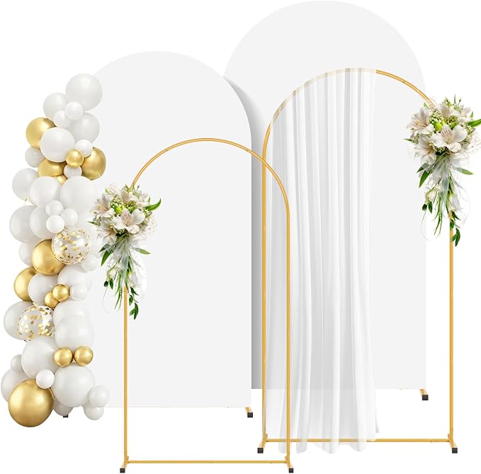 2 Pack Arch Backdrop Stand and Cover Set, Balloon Arch Stand | Metal Background by Unknown